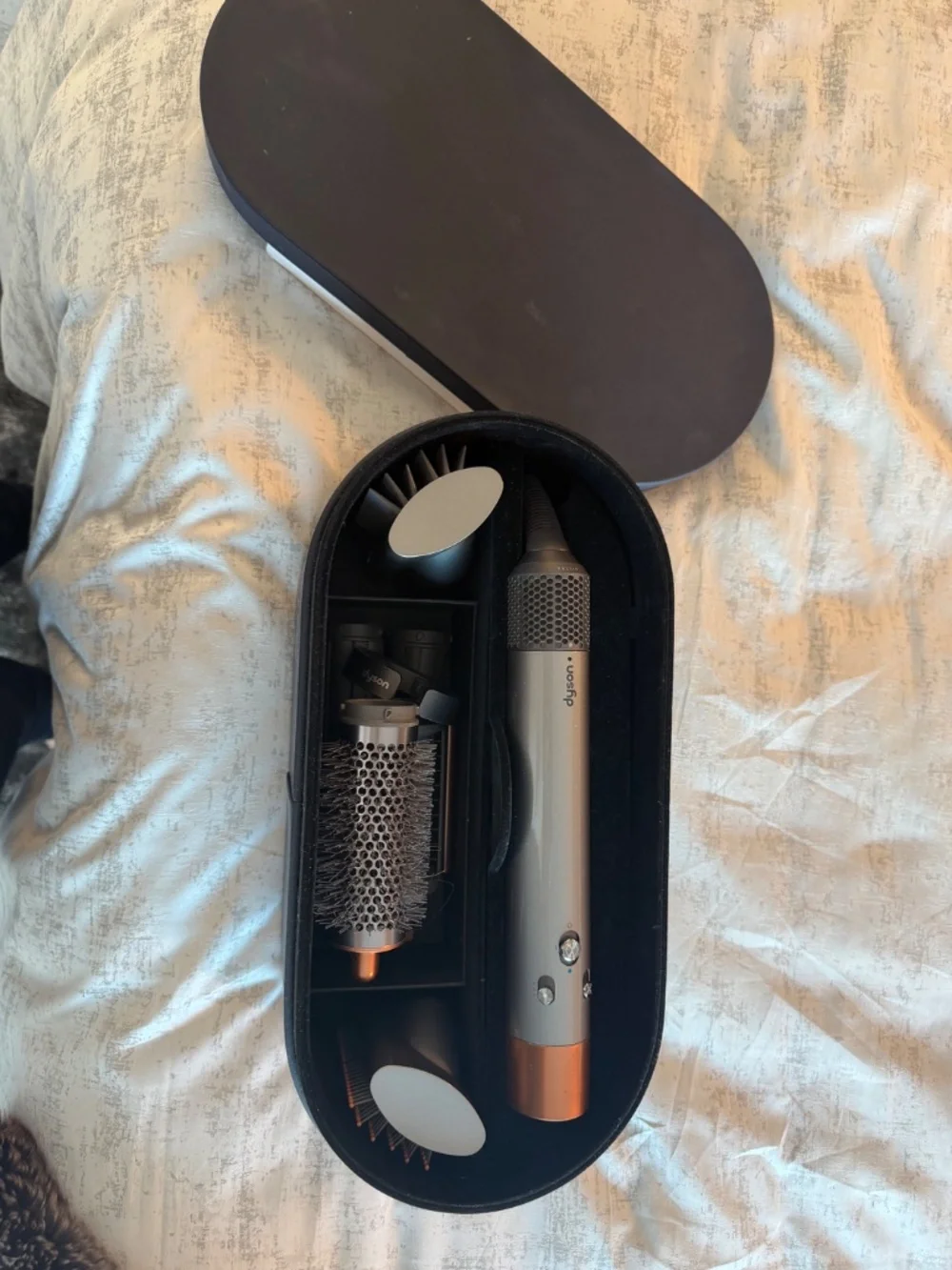 Dyson Airwrap HS05 Complete Multi-Styler Nickel/Copper + Case & 6 Attachments